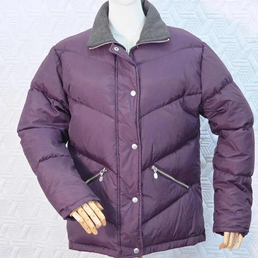 Colebrook & Co Puffer Coat Womens Purple Quilted‎ Duck Down fill Warm Outdoors M - Picture 10 of 15